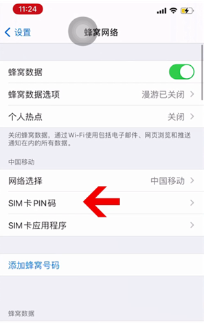 阿克苏苹果14维修网分享如何给iPhone14的SIM卡设置密码 